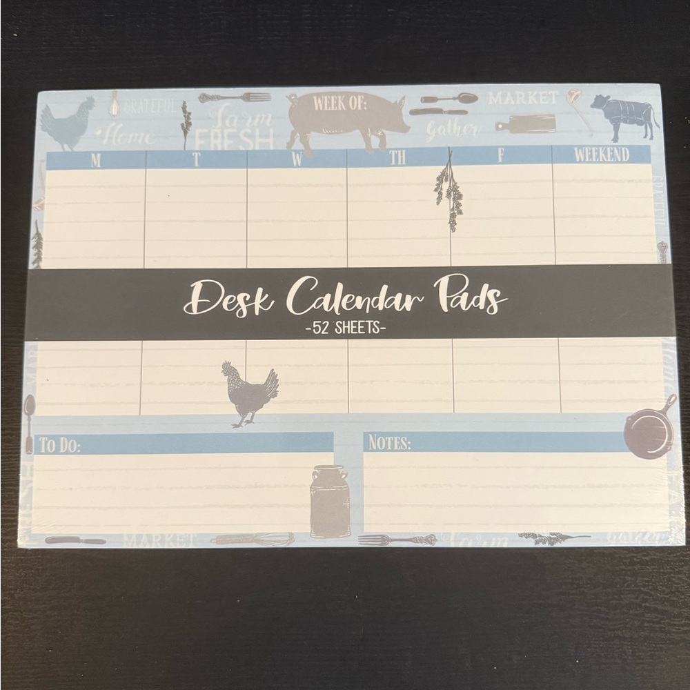 Farmhouse Desk Calendar Pad